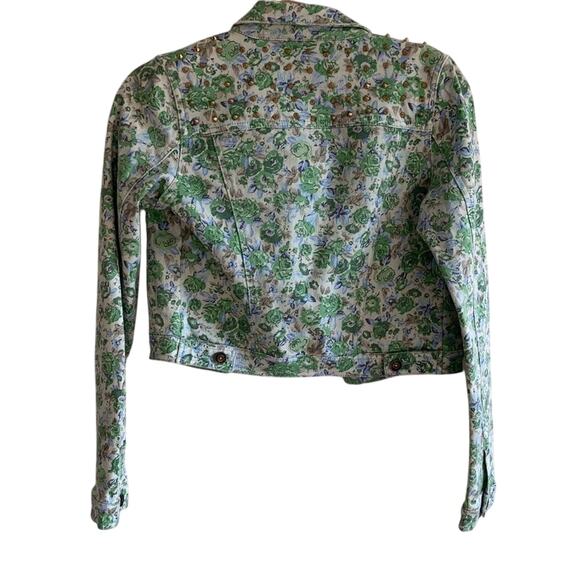 Buffalo David Bitton NWT Floral Studded Crop Denim Cowboy Rodeo Western Boho S - Picture 8 of 9